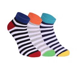 HEBTROCO Pack of 3 Cotton Ankle Length Socks-picture-10