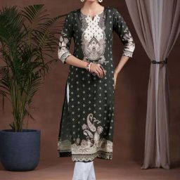 Libas Black Printed Straight Kurta-picture-8