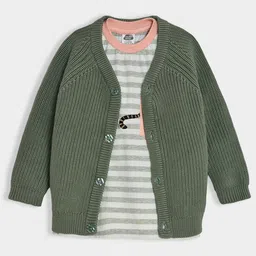 MiArcus Set of 2 Unisex Kids Cable Knit Cardigan-26