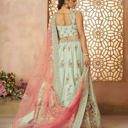 ODETTE Semi-Stitched Lehenga & Unstitched Blouse With Dupatta image 4