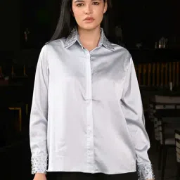 Odette White Plain Shirt-image-62