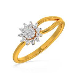 Kisna Diamond & Gold Jewellery Irane 14k (585) Diamond & Gold Ring For Women-picture-19