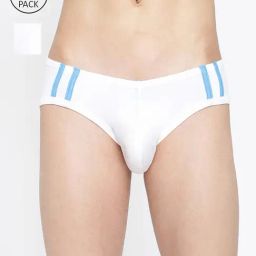 La Intimo White Comfort Fit Briefs - Pack Of 2-picture-39