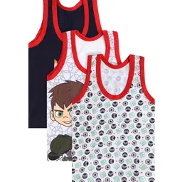 Bodycare Kids Boys Pack Of 3 Assorted Ben 10 Innerwear Vests KIA9305A-PK001-image-99