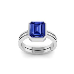 RRVGEM 6 KT Silver Plated Blue Sapphire Adjustable Finger Ring-image-94