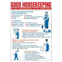 RS PRO Good Housekeeping Safety Wall Chart PP English 450 mm 600mm, 7632128-picture-30