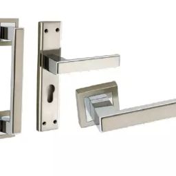 Quba Q 410 203.2 mm (8 Inch) Zinc Alloy SS and CP Finish Door Handle Combo set-image-71
