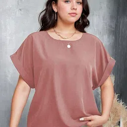 CURVE BY KOTTY Roll-Up Sleeves Top-60