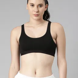 TWIN BIRDS Carbon Black Women Solid Sports Bra-picture-10