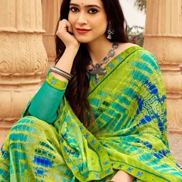 LeeliPeeri Designer Poly Chiffon Saree image 4