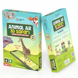 Spartan Kids Animal AR 3D Safari 40 Flash Cards - Multicolour-20