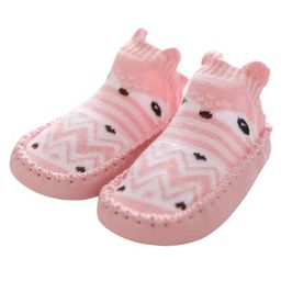 MOMISY Anti-Skid Leather Soled Shoe Socks - Pink-image-91