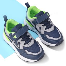 Cute Walk by Babyhug Velcro Closure Sneakers - Blue & Grey-image-74