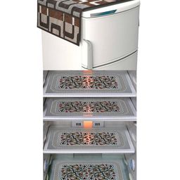 Dakshya Industries Fridge Top Cover and Fridge Mat Combo Set of 5-picture-34