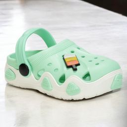 Lil Lollipop Ice Cream Applique Detailed Anti Slip Slingback Clogs - Green-picture-13