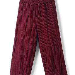 Under Fourteen Only Ribbed Palazzo - Maroon-image-85
