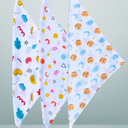 BAESD Pack Of 3 Printed Pure Cotton Baby Wash Cloths-image-109