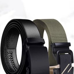 The Roadster Lifestyle Co Set Of 2 Textured Formal Belts-image-64