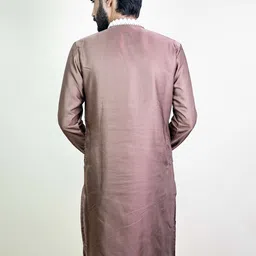 KUNDALI KAKSHAY Men Ethnic Motifs Embroidered Regular Thread Work Kurta with Pyjamas image 2