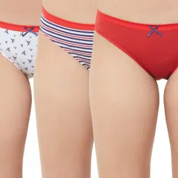 Soie Multicolor Printed Bikini Panty (Pack of 3)-8