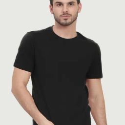 Freecultr Carbon Black Cotton Regular Fit T-Shirt-image-5