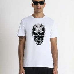 Antony Morato White Cotton Slim Fit Printed T-Shirt-picture-21