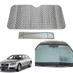 Auto Pearl F02 Dashboard Sun Shade Cover with Suction Cup for Audi A4 (Grey)-24