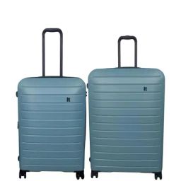 It luggage Smokey Blue 8 Wheels Large Hard Cabin Trolley Bag Set of 2-20