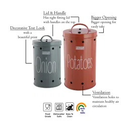 HAZEL Multicolor Galvanized Metal Containers - Set of 2 (1.25L) image 3