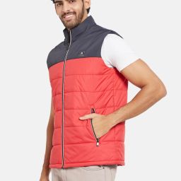 METTLE Brick Regular Fit Colour Block Quilted Jacket image 3