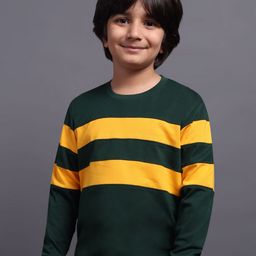 Provogue Boys Striped Extended Sleeves Pockets T-shirt-image-76