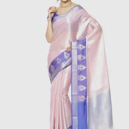 Banarasi Silk Works Pink Woven Saree With Unstitched Blouse-image-61