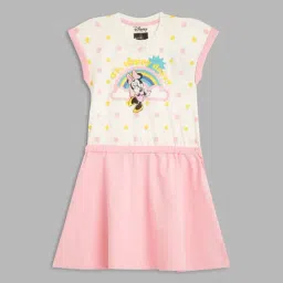 Blue Giraffe Kids White & Pink Printed Dress-picture-22