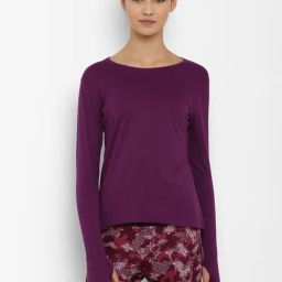 Appulse Purple Cotton Slim Fit T-Shirt-image-79