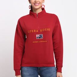 Club York Red Printed Sweatshirt-image-16