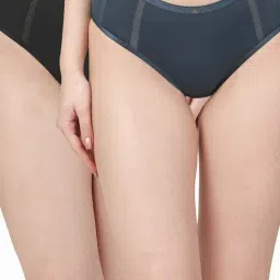 Soie Black & Blue Basic Panty - Pack of 2-image-8