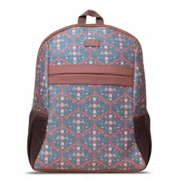 ZOUK 18 Ltrs Blue Printed Backpack-95