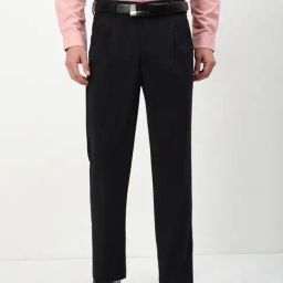 SHOWOFFFF Black Cotton Regular Fit Trousers-image-15