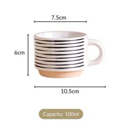Nestasia Black-White Stackable Cups Set Of 4 With Stand 100ml image 4