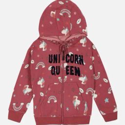 Plum Tree Girls Red Cotton Printed Full Sleeves NA Sweatshirt-image-99