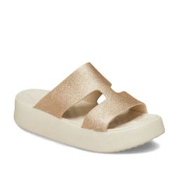 Crocs Women's Getaway Gliter Golden Casual Wedges-32