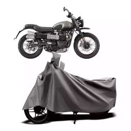 Auto Pearl Two Wheeler Cover with Bag for Triumph Street Scrambler, Silver-image-5