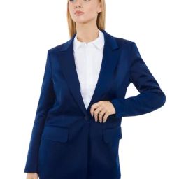 Guess Blue Solid Full Sleeves Blazer-image-91