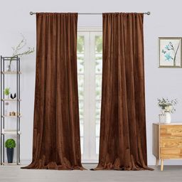 HOMEMONDE Brown Set of 2 Black Out Long Door Curtain-image-39
