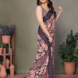 Anouk Women Floral Printed Silk Blend Saree-image-56