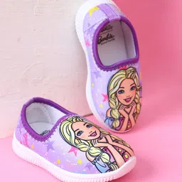 Kids Ville Girls Barbie PrintedSlip On Sneaker Shoes-16