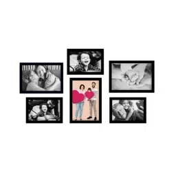 ecraftindia Memory Wall Collage Photo Frame - Set of 6 Photo Frames for 3 Photos of 4'x6', 3 Photos of 5'x7' image 3