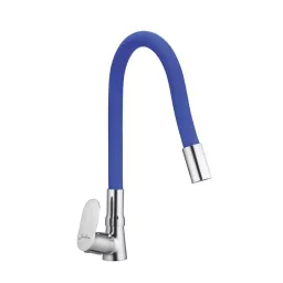 Jabra Single Flow Swan Cock Opal Series Brass Chrome Finish Deck Mount Blue-image-77