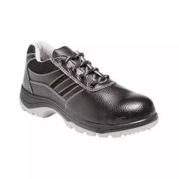 Unistar Steel Toe Safety Shoes PVC Sole Low Ankle Leather Black Size UK 10, Orbit-image-52