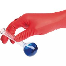AS ONE Chemical and Solvent Resistant Gloves Polychloroprene & NBR Red & White Size L, 4-1061-03 (Pack of 40 Pcs)-picture-6